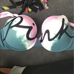 Victoria’s Secret Green & Pink T-Shirt Push Up Bra